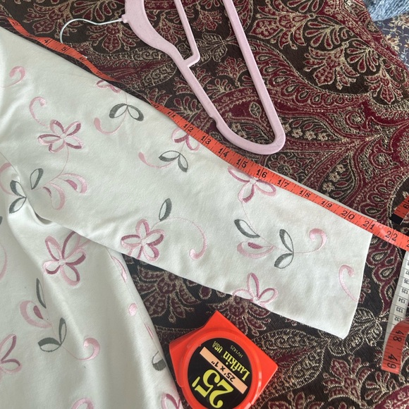 Pink and Cream Floral Suit Jacket with Lightweight Knit - Picture 8 of 8